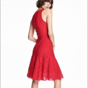 Red lace dress